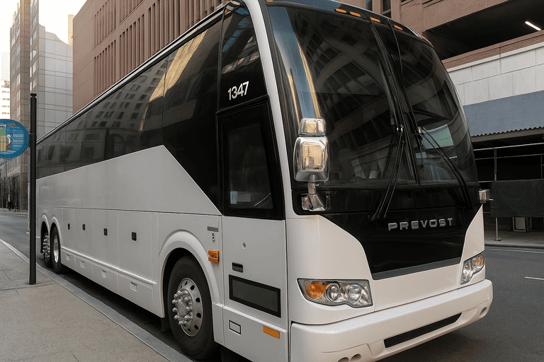 a Burbank Coach Bus Service coach bus