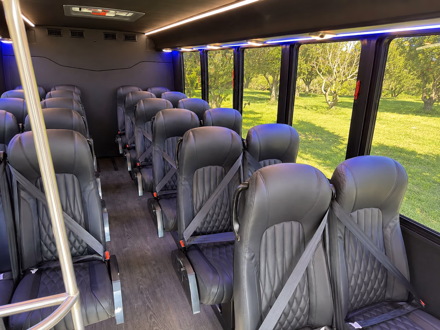 burbank 15 passenger minibus inside