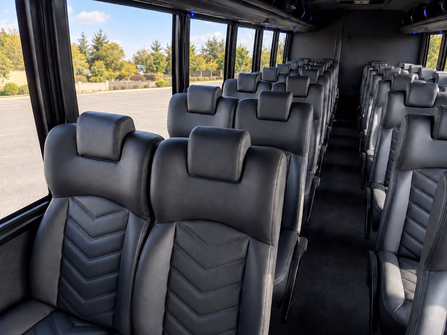 burbank 20 passenger minibus interior