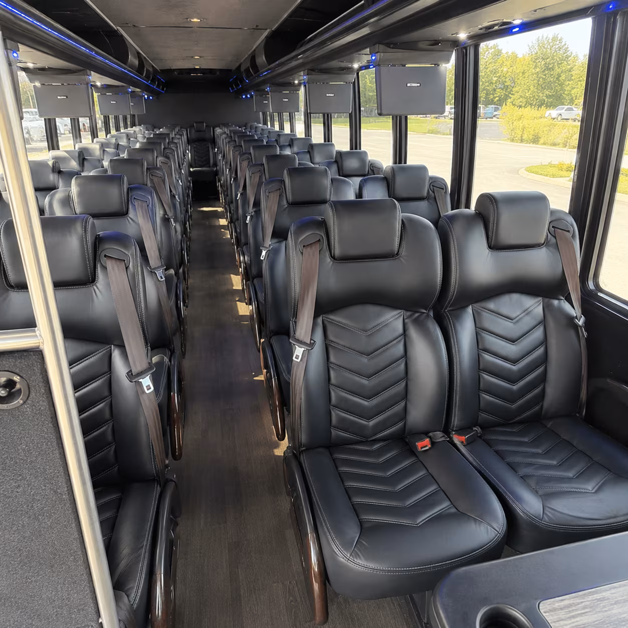 burbank 25 passenger minibus inside