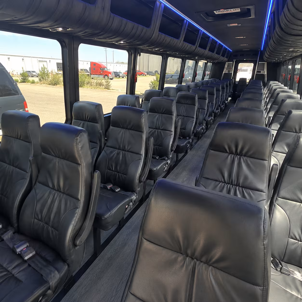 burbank 28 passenger minibus interior