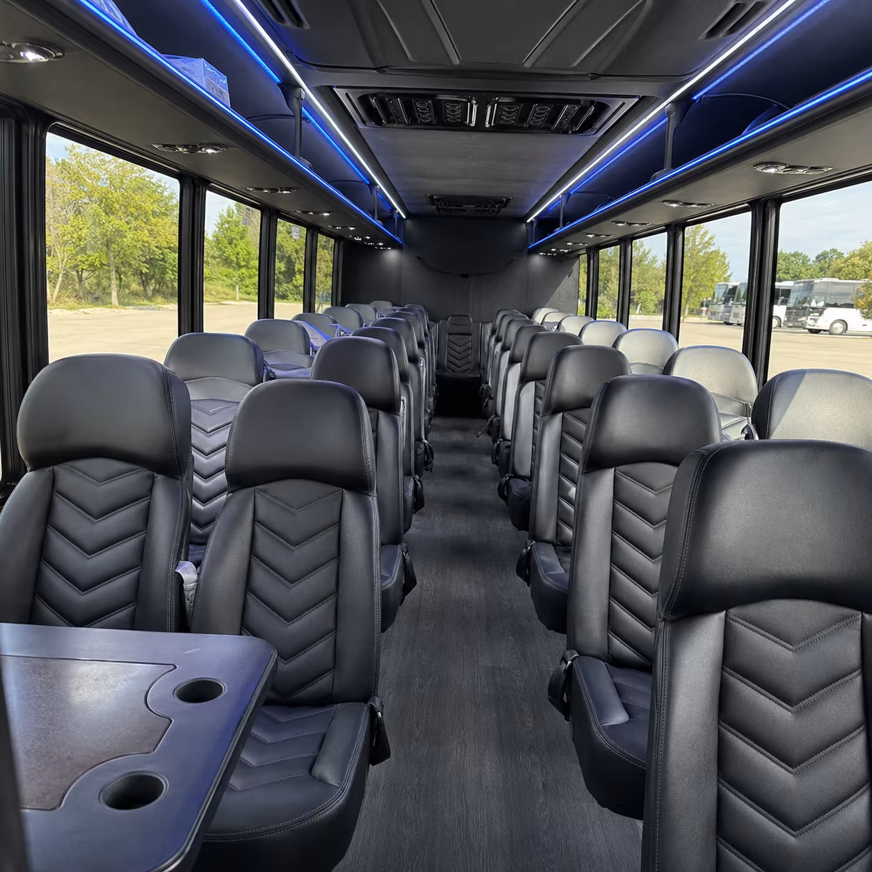 burbank 30 passenger minibus inside