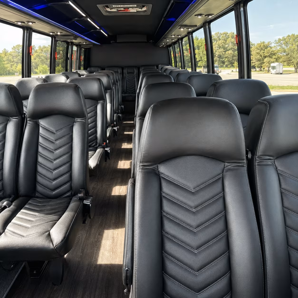 burbank 30 passenger minibus interior