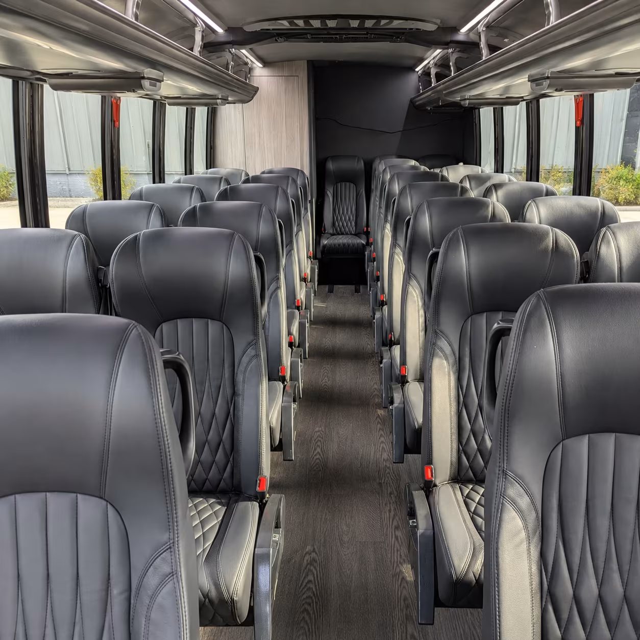 burbank 35 passenger minibus inside