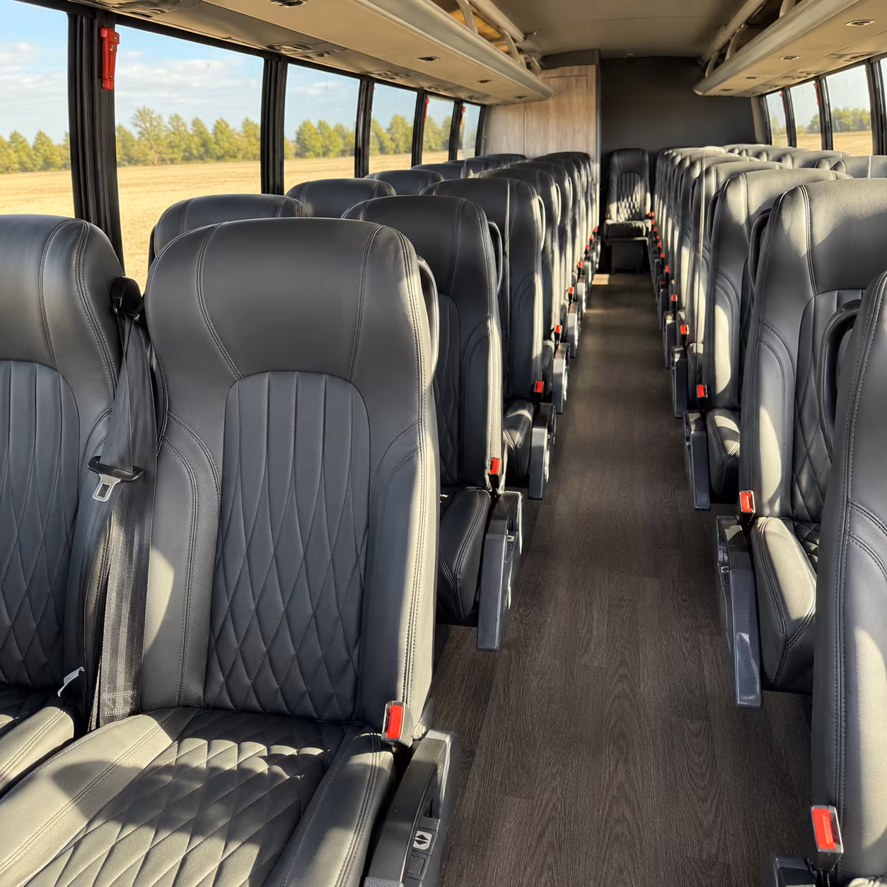 burbank 35 passenger minibus interior