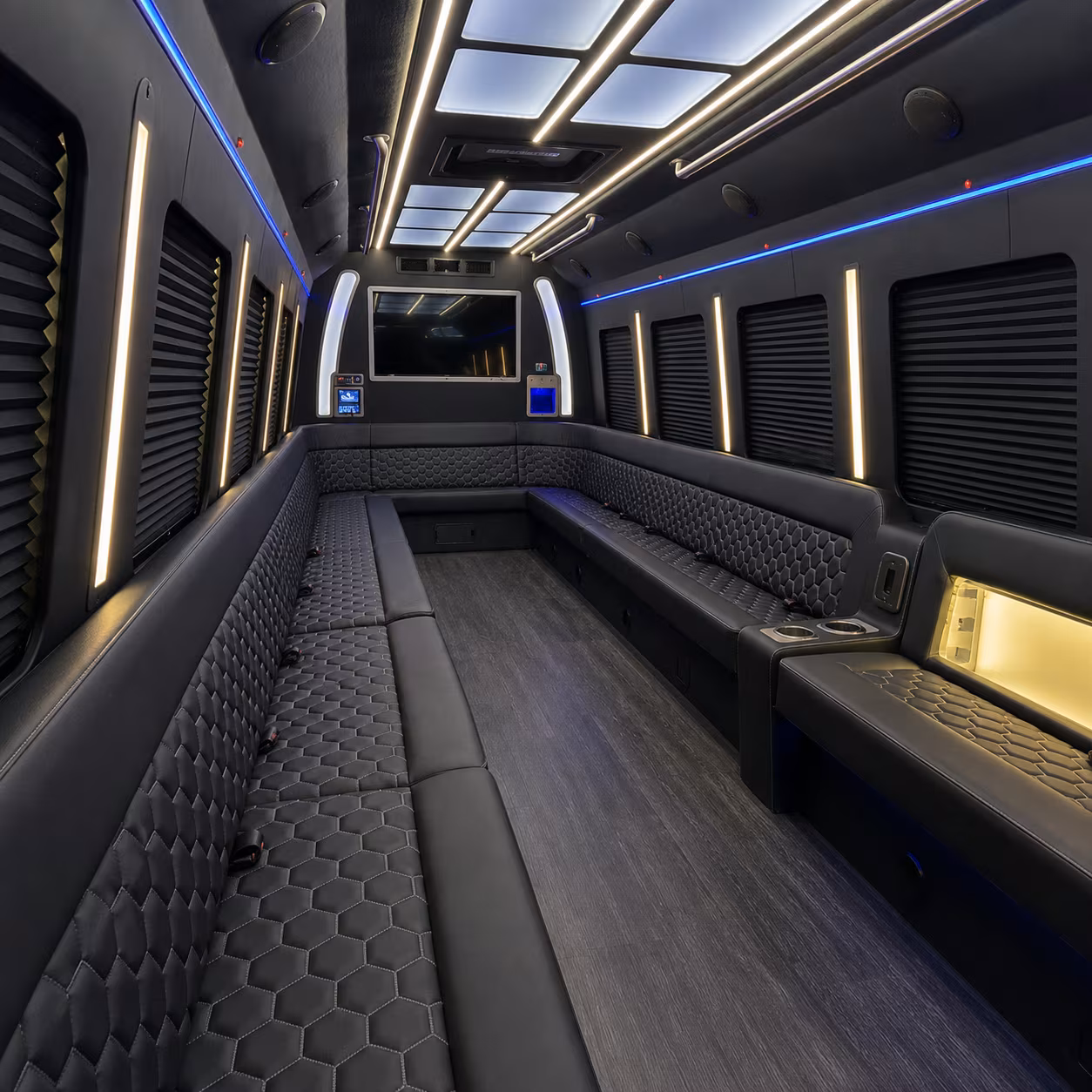 burbank party bus interior